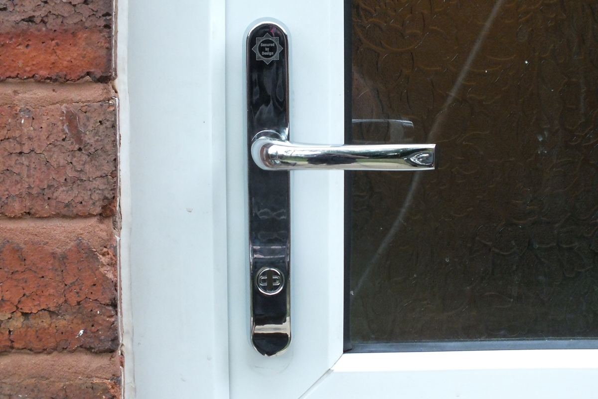 High Security UPVC Door Handles, PAS 24 Chrome Door Handles